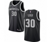 Youth Nike Detroit Pistons #30 Jon Leuer Swingman Black NBA Jersey - City Edition