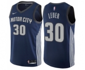 Youth Nike Detroit Pistons #30 Jon Leuer Swingman Navy Blue NBA Jersey - City Edition