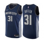 Youth Nike Detroit Pistons #31 Caron Butler Swingman Navy Blue NBA Jersey - City Edition