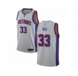 Youth Nike Detroit Pistons #33 Grant Hill Swingman Silver NBA Jersey Statement Edition