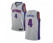 Youth Nike Detroit Pistons #4 Joe Dumars Authentic Silver NBA Jersey Statement Edition