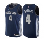 Youth Nike Detroit Pistons #4 Joe Dumars Swingman Navy Blue NBA Jersey - City Edition