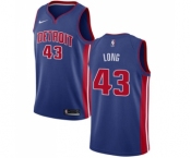 Youth Nike Detroit Pistons #43 Grant Long Swingman Royal Blue Road NBA Jersey - Icon Edition
