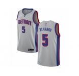Youth Nike Detroit Pistons #5 Luke Kennard Authentic Silver NBA Jersey Statement Edition