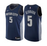 Youth Nike Detroit Pistons #5 Luke Kennard Swingman Navy Blue NBA Jersey - City Edition