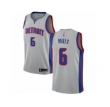 Youth Nike Detroit Pistons #6 Terry Mills Authentic Silver NBA Jersey Statement Edition