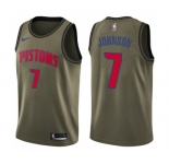 Youth Nike Detroit Pistons #7 Stanley Johnson Swingman Green Salute to Service NBA Jersey