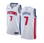 Youth Nike Detroit Pistons #7 Stanley Johnson Swingman White Home NBA Jersey - Association Edition