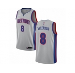 Youth Nike Detroit Pistons #8 Henry Ellenson Authentic Silver NBA Jersey Statement Edition