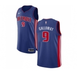 Youth Nike Detroit Pistons #9 Langston Galloway Authentic Royal Blue Road NBA Jersey - Icon Edition