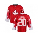 Men Adidas Team Canada #20 John Tavares Red 2016 World Cup Ice Hockey Jersey