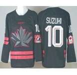 Men's Canada #10 Nick Suzuki Black 2026 Olympics Authentic Jersey