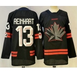 Men's Canada Hockey #13 Sam Reinhart Black Stitched Jersey