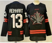 Men's Canada Hockey #13 Sam Reinhart Black Stitched Jersey