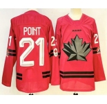 Men's Canada Hockey #21 Brayden Point Red Stitched Jersey