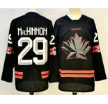 Men's Canada Hockey #29 Nathan MacKinnon Black Stitched Jersey