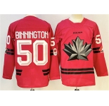 Men's Canada Hockey #50 Connor McDavid Red Stitched Jersey