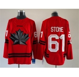 Men's Canada Hockey #61 Mark Stone Red Stitched Jersey