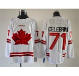 Men's Canada Hockey #71 Anthony Cirelli White Stitched Jersey