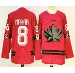 Men's Canada Hockey #8 Cale Makar Red Stitched Jersey