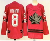 Men's Canada Hockey #8 Cale Makar Red Stitched Jersey