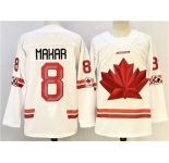 Men's Canada Hockey #8 Cale Makar White Stitched Jersey
