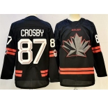 Men's Canada Hockey #87 Sidney Crosby Black Stitched Jersey