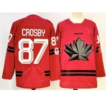 Men's Canada Hockey #87 Sidney Crosby Red Stitched Jersey