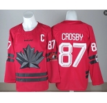 Men's Canada Hockey #87 Sidney Crosby With C Patch Red 2026 Olympics Stitched Jersey