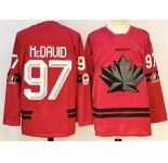 Men's Canada Hockey #97 Connor McDavid Red Stitched Jersey