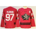 Men's Canada Hockey #97 Connor McDavid Red With A Patch Stitched Jersey