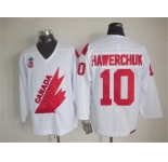 NHL Team Canada Olympic #10 Hawerchuk white jerseys