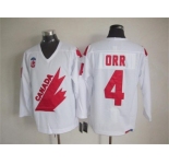 NHL Team Canada Olympic #4 Orr white jerseys