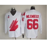 NHL Team Canada Olympic #66 Mlemieux white jerseys