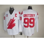 NHL Team Canada Olympic #99 Gretzky white jerseys