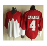 Olympic CA. #4 Canada RedWhite 1972 Commemorative CCM Stitched NHL Jersey