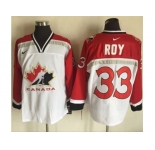 Team CA. #33 Patrick Roy White Red Nike Throwback Stitched NHL Jersey