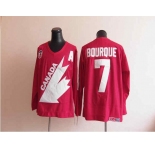 Team Canada #7 Bourque Throwback red
