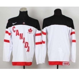 nhl jerseys team canada blank white[100 th]