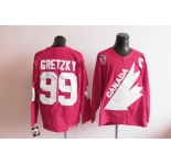 nhl jerseys team canada olympic #99 gretzky m&n red