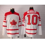 nhl team canada #10 morrow 2010 olympic white