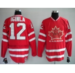 nhl team canada #12 iginla 2010 olympic red