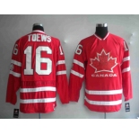 nhl team canada #16 toews 2010 olympic red