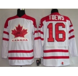 nhl team canada #16 toews 2010 olympic white