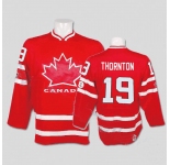 nhl team canada #19 thornton 2010 olympic red