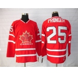 nhl team canada #25 pronger 2010 olympic red