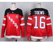 Women NHL Team Canada Olympic #16 toews red jerseys[100 th]
