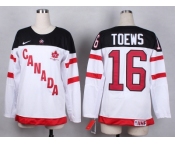 Women NHL Team Canada Olympic #16 toews white jerseys[100 th]
