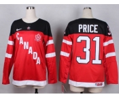 Women NHL Team Canada Olympic #31 price red jerseys[100 th]