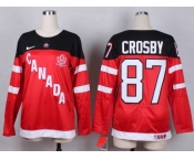 Women NHL Team Canada Olympic #87 crosby red jerseys[100 th]